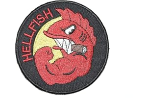 EMBROIDERY KING EUROPE Simpsons The Curse of The Flying Hellfish WW2 Morale Airsoft - Parches de cómic, juego de 2 insignias de gancho y bucle