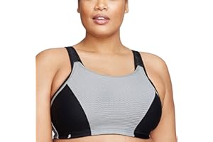 Glamorise Biustonosz sportowy Kobiety Glamorise Damski regulowany biustonosz sportowy bez fiszbin do dużych rozmiarów nr 1166 (1 w zestawie)