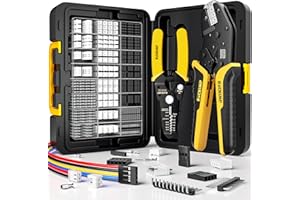 DxCRIMP Pince à Sertir JST, Dupont + JST-PH + JST-XH 2,5mm Connecteur Electronique Sertisseuse, 28 Sortes de Jeux de Connecteurs Dupont, avec Pince à Dénuder et à Sertir, 0,03-0,5mm²,pour Dupont,Molex
