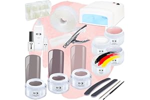 ‎ND24 NAILDESIGN Nagelstudio Starter Set UV Premium Mit Allem Zubehör + Nude Gele Made in Germany