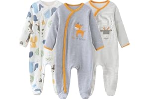 MAMIMAKA Baby Clothes Unisex Newborn Baby Grow one-Piece for Boys and Girls