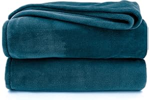heimtexland Kuscheldecke flauschig Flanell Wohndecke warm Oekotex Tagesdecke Überwurf Sofadecke fusselfrei Fleecedecke Super Soft XL Decke 150x200 cm Typ380 Dunkel-Petrol Smaragd