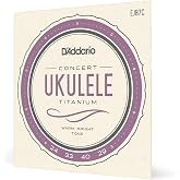 D'Addario Konser Ukulele Dizeleri, Titanyum, EJ87C, 4 Telli Set, 1 Adet | D'Addario Ukulele telleri sıcak ses, m&uuml;kemmel tonla