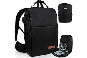 ENTDECKBAG Kamerarucksack Diebstahlsicher [mit Hüftgurt] Stauraum 14” Laptopfach Fotorucksack für Spiegelreflexkamera Kamera Drohnen Rucksack Herren Damen (Schwarz)