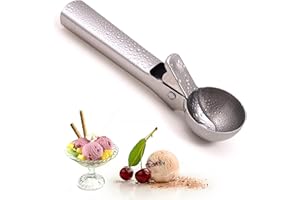 Domumkit Stainless Steel Ice Cream Scoop, Heavy Duty Cookie Scooper with Anti-Freeze Handle