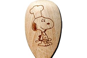 FASTCRAFT Charlie Brown Snoopy Woodstock - Cuchara para hornear de madera inspirada en madera para cocinar panadero