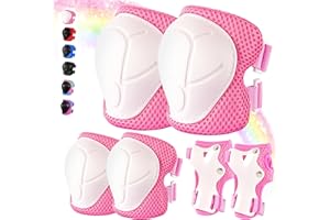 JIFAR Knieschoner Kinder 3-14 Jahre,6-TLG.mit Ellbogen- und Handgelenkschutz passend für Jungen und Mädchen,Kinder Knieschoner Set für Inliner Skates Scooter Fahrrad Rollschuhe