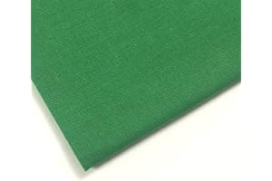 M & J Plain 100% Cotton Fabric - 60 INCH Wide - 10 Colors by M&J® (Emerald Green, 2 METRE)