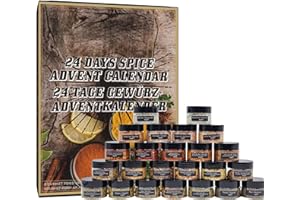 ACL STORES Herbs And Spices Advent Calendar 2025 | 24 Mixed Spice Advent Calendar 2025 For Chefs, Men & Women – 24 Mini Jars Of Herbs Spices | Unique Adult Gifts For Men & Women Xmas Gift Sets