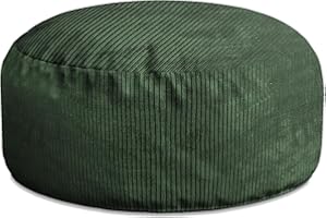 ‎DREAMROOTS DreamRoots Pouf Hocker Roller 70x70x40cm - Pouf Cord - Sitzkissen Rund - Hocker Wohnzimmer - Fußhocker Für Sessel - Hocker Sofa - Sitz Poof - Fußablage Hocker - Sessel Hocker - Hocker Rund