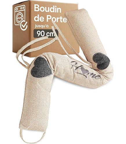 Bas De Porte Atmosphera - Gris, 12x90 Cm, En Polyester - Stop Aux Courants D'Air Et Bruit - 9