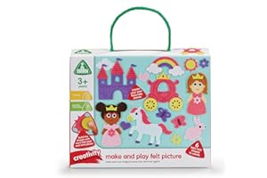 Early Learning Centre Make and Play Felt Pictures Unicorns and Princesses Craft Set for Children from 3 Years Fuzzy Felt Kids Craft Set Kids Activity Packs Art Set Toddler Crafts