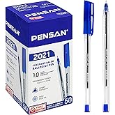 PENSAN T&Uuml;KENMEZ KALEM ŞEFFAF &Uuml;&Ccedil;GEN 1.0 2021 MAVİ 50 Lİ