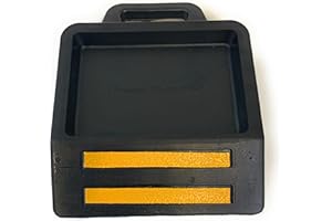 FOGHORN CONSTRUCTION Pallet Jack Wheel Chock - Stop Rolling in Trailer or Truck - Rubber Heavy Duty Stopper with Base - Black