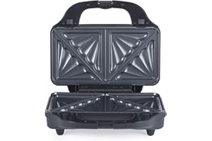 Salter Sandwich Toaster – Non-Stick, Deep Fill Toastie Maker, Cook 2 Toasted Sandwiches Together, 4 Slice Grill Press, Automatic Temperature Control, Cool Touch Handle, Easy Clean, 900W, EK2017