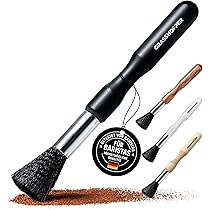 2 Stück Barista Pinsel Set | Reinigungsbürste Für Kaffeemaschine | Wildschweinborsten & Holzgriff