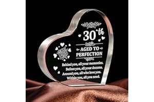 ELEQUAINT 30th Birthday Gifts for Women Men, Engraved Acrylic Sign Plaque, 30 Birthday Gift for Women Friends Sister Daughter Wife, 30 Year Old Birthday Gift for Her Him, Best Happy 30th Birthday Keepsake Decor