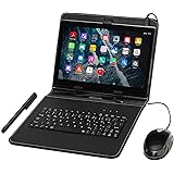 Tablet PC Touchscreen 10 Zoll,Tablet Computer Mit Tastatur Android Quad-core Laptop,entsperrter Telefonanruf Phablet PC mit D