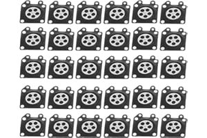 KIMISS Juego de 30 Uds de Diafragma de Carburador, Accesorio de Junta de Motosierra para Membrana Carburatore Walbro Kit de Carburador ZAMA 2500 3800 4500 5200 5800
