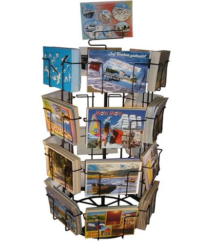 3 Baguettes Murales Gerso Pour Cartes A6 - Porte-Cartes Portrait 105x150mm - 8 Emplacements - Galvanisé Argenté