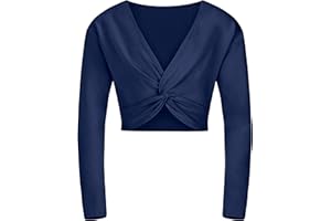 ‎TANZMUSTER tanzmuster ® Ballettjacke Mädchen Langarm - Mia - aus wunderbar weichem Baumwollstoff - Top zum Reinschlüpfen fürs Kinder Ballett