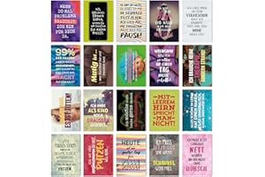 ‎TYPESTOFF TypeStoff 20er Postkarten-Spar-Set – FUNNY – DIN A6, 20 verschiedene Motive mit Sprüchen, Zitaten und Aphorismen - PK-00602