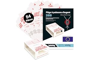 Catchmaster 288i Piège Poissons d'argent | 54x Adhésifs Contre Insectes | Solution pour Combattre Les Nuisibles | Méthode Efficace Anti-Infestation