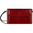 Time Resistance Leather Clutch Purse for Men - Handmade Men's Wrist Bag - Italian Leather Clutch Bag - Small Business Briefcase - Small Everyday Items Organizer - Men's Leather Handbag