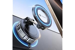 VICSEED 2025 Militärische Handyhalterung Auto Magnet für Magsafe Autohalterung [20XN55 Magnets & 20KG Vakuum Saugnapf] 360°Drehbar Magnetische Kfz Handyhalter für iPhone17 Pro Max Samsung Alle Handy