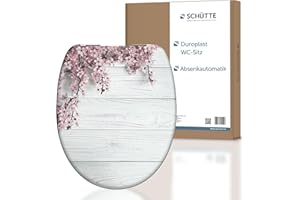 SCHÜTTE WC-Sitz FLOWERS & WOOD mit Absenkautomatik, Toilettendeckel mit Motiv, Duroplast Klodeckel (max. Belastung der Klobrille 150 kg), Bunt