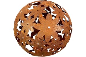 BORNHÖFT Boule décorative en métal rouillé - Pour le jardin