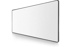XYK White Gaming Mouse Mat Large Size (800x300x3mm) Extended Gamer Mouse Pad with Non-slip Rubber Base, Special-Textured Surface, Support for Computer, PC and Laptop - White