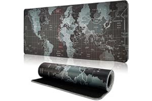 TOPWAYS Podkładka pod mysz XXL, podkładka pod mysz, duża, na biurko, podkładka pod mysz, 800 x 300 cm, akcesoria na biurko (mapa świata A)