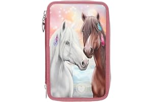 Depesche 3-Fach Federtasche Miss Melody Farbsortierung rot