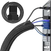 Flexible Adjustable Computer Cable Management Cable Tidy 3 Metre Φ12-20 mm Braided Cable Management Cable Storage Slotted in 