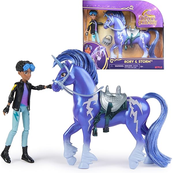 Smiffys Unicorn Academy Ava Costume for Kids, Official Licensed Girls Fancy Dress Outfit with Colorful Printed Jumpsuit Inspired by Magical Unicorn Academy Character Age 4-6