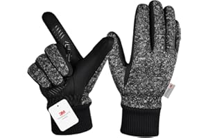 BIKINGMOREOK 3M Thinsulate Winter Gloves - Men & Women, -10°F Thermal, Touchscreen, Anti-Slip, Cycling, Skiing, Running, Hiking, Driving, Outdoor Sports