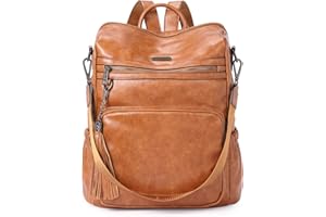 CLUCI Sac a dos Femme Cuir de mode Designer Voyage Grand Ladies Sacs à Bandoulière Brun