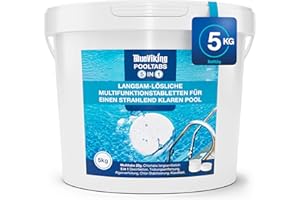 BlueViking 5kg Chlortabletten für Pool 5 in 1 - Hochwirksame Multitabs Pool 20g im 5kg Eimer - Chlor Pool Tabletten in EU Premium-Qualität - Einfache, Sichere und Effiziente Poolpflege