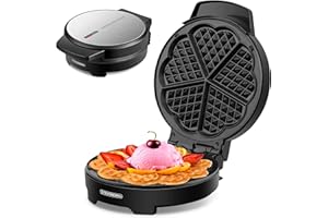 ‎STEINBORG Waffeleisen | 1000 Watt | Waffelautomat für Herzwaffeln | Wafflemaker | Paninigrill | Waffeltoaster | Waffle Maker | Elektrogrill | Cool-Touch-Technologie | Antihaftbeschichtung |