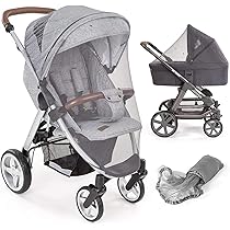 Sonnensegel Kinderwagen mit Seitenschutz – UV Schutz 50+ - Sonnenschutz für Buggy – Universal Baby Sonnenverdeck