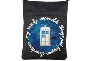 AKTAP Doctor TV Show Inspired Tard-s Book Sleeve Who Fans Gift Sometimes Very Rarely Impossible Things Just Happen Book Covers (Tard-s Book Sleeve)