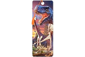 3D LiveLife Bookmark - T-Rex Attack from Deluxebase. A Dinosaur Bookmark with lenticular 3D Artwork Licensed from Renowned Artist David Penfound