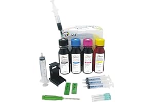REFILL24 refil24: refill Kit compatible for Canon PG-560, PG-560XL, CLI-561, CLI-561XL Black and Colour Ink Cartridges Includes Accessories + 400 ml Ink
