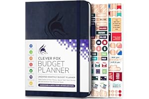 Pianificatore di budget Clever Fox - Taccuino di monitoraggio delle spese. Diario di bilancio mensile, pianificatore finanziario e libro dei conti per prendere il controllo del tuo denaro, Dark Blue