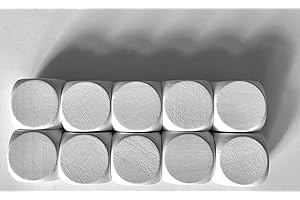 SPIELTZ Cubo blanco XL de madera para juegos de mesa, extra grande (longitud de los bordes: 20 x 20 x 20 mm), color blanco. Para personas mayores, niños y juegos XL. Producido en Alemania. (10 cubos)