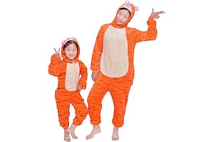D'BOON Adultes Enfants Onesie Animal Pyjama Une pièce vêtements de Nuit Cosplay Costume