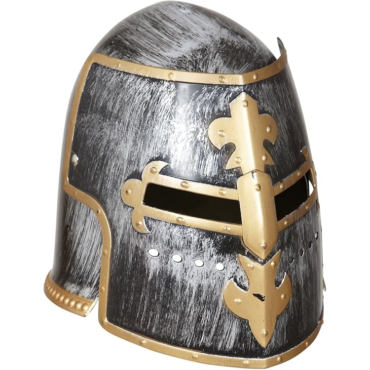 Casque Chevalier Médiéval Enfant - Bassinet à Bec Avec Visière Amovible