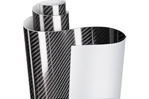 ‎FONESO Foneso 6D Carbon Folie, Selbstklebend Autofolie aus Vinyl, Auto Schutz Carbon Folie (Schwarz, 300 X 30cm)