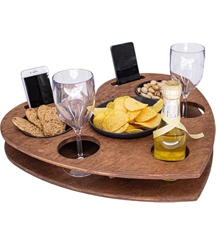 Vassoio Da Divano Vassoio Per Divano In Bambù Pieghevole - Con Supporto Telefono Girevole 360° Per Bracciolo Tavolo Legno Pieghevole - Foto 4